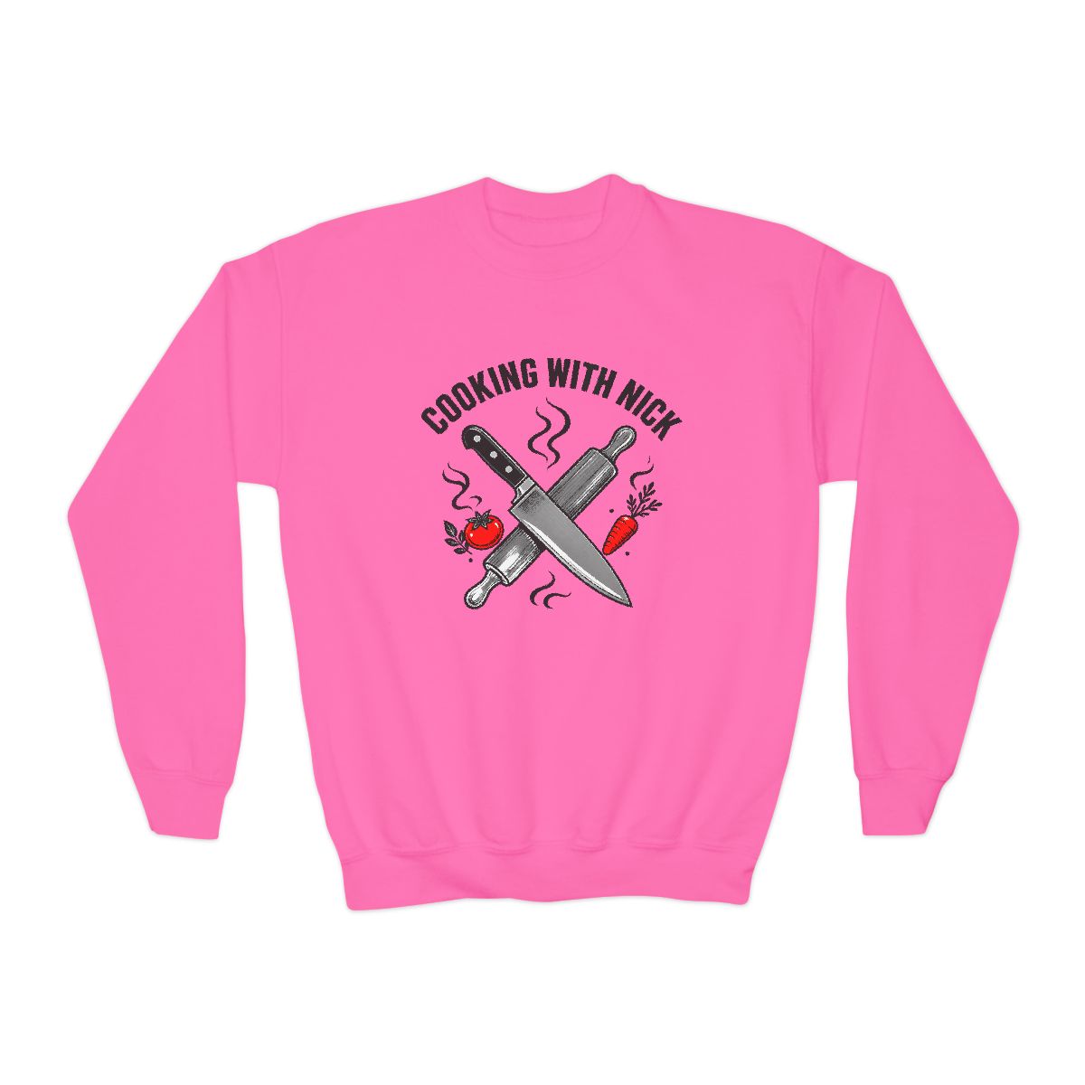 Nick DiGiovanni "Cooking with Nick" Kids Crewneck - alternate angle 3, merchandise